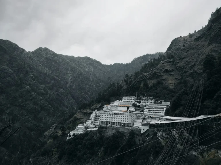 Mata Vaishno Devi Bhawan above Katra