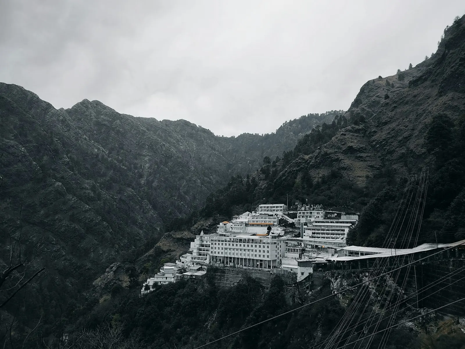 Mata Vaishno Devi Bhawan above Katra